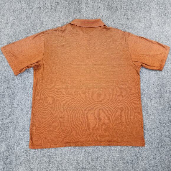Bugatchi Uomo Shirt Mens XL Orange Polo TPC Scottsdale Golf Egyptian Cotton - Picture 3 of 16